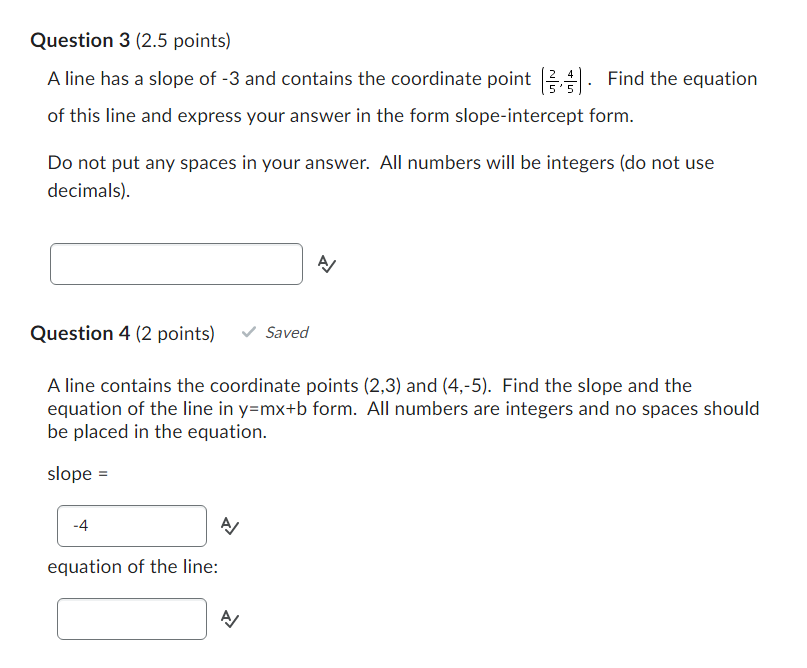 questions below. All numerical values are integers (do not use decimals). Only