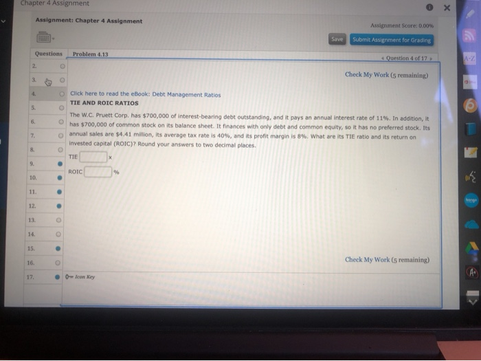  Chapter 4 Assignment Assignment: Chapter 4 Assignment Assignment Score: 0.00% Save