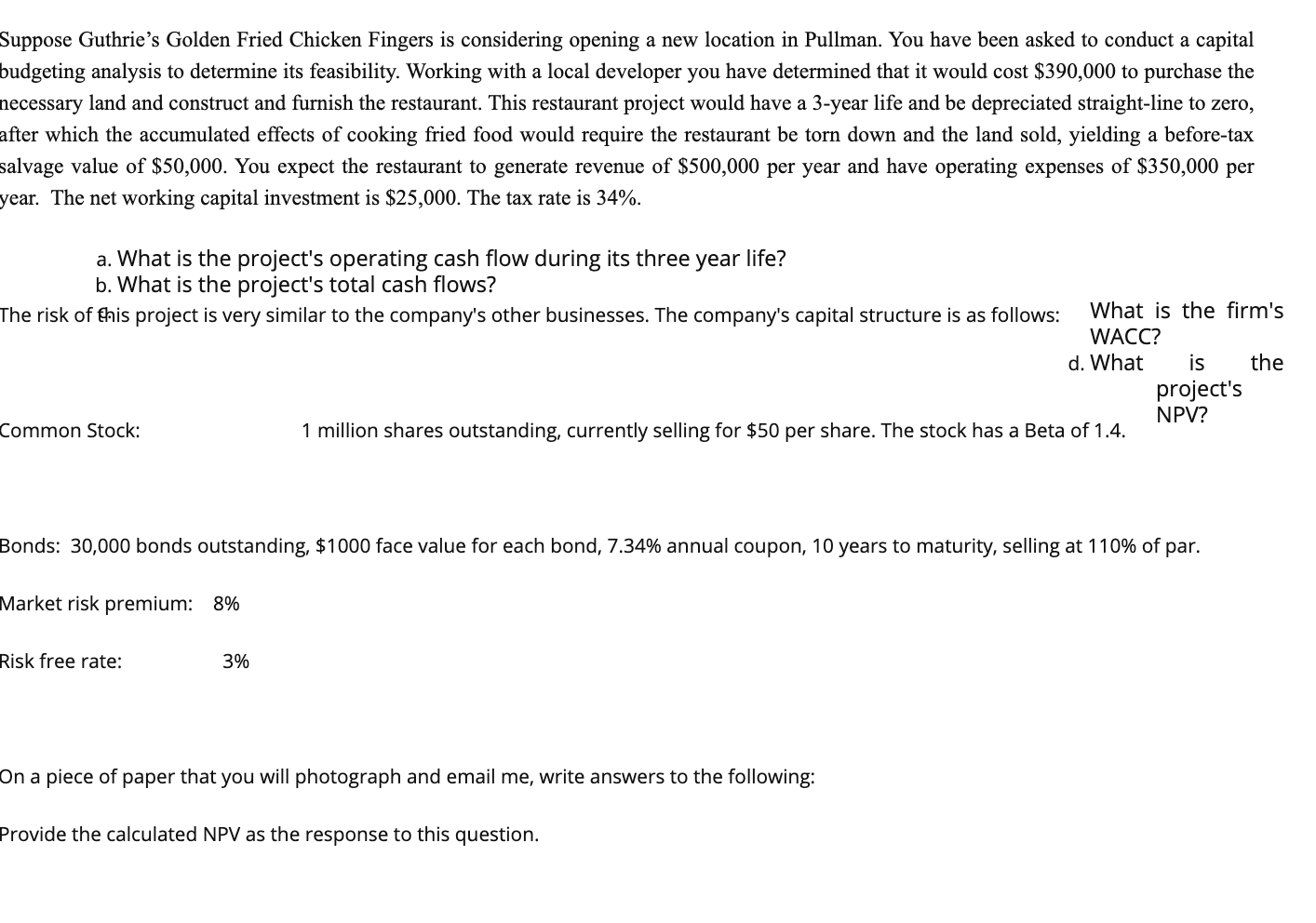 PLZ SHOW ALL WRITTEN WORK NO SPREADSHEET Show transcribed image text