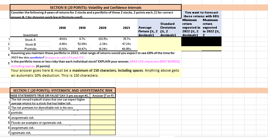 help me solve these please: show work SECTION A (10 POINTS): Calculate