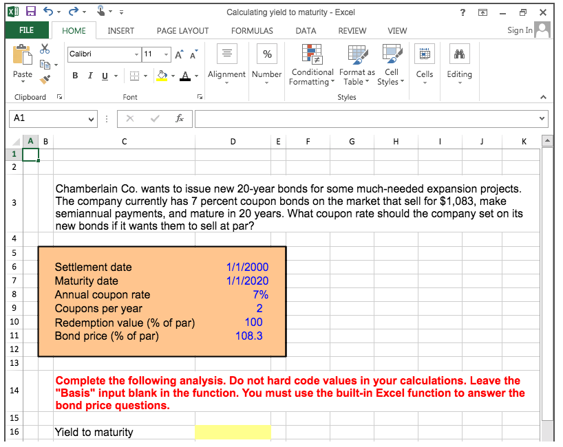 INSERT PAGE LAYOUT FORMULAS DATA REVIEW VIEW Sign In X Calibri 11