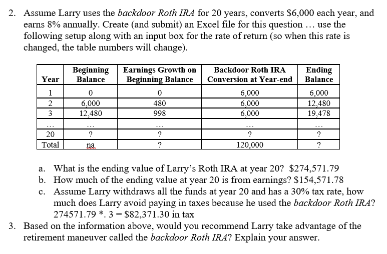 Setup for Part A through Part F. Larry is single, lives in