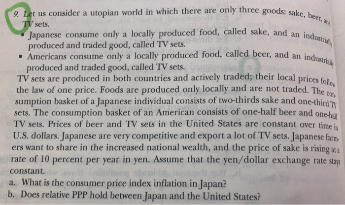  9. Let us consider a utopian world in which there are