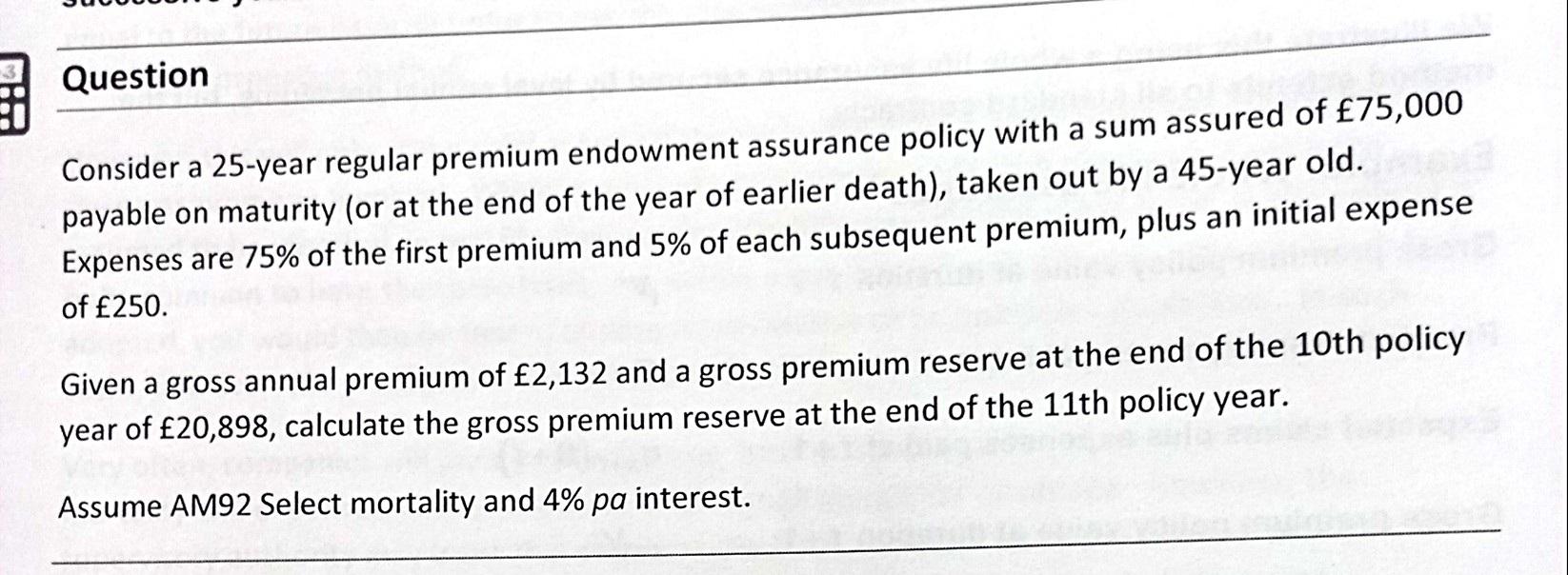  without using excel Only mathematical formulas Question Consider a 25-year regular