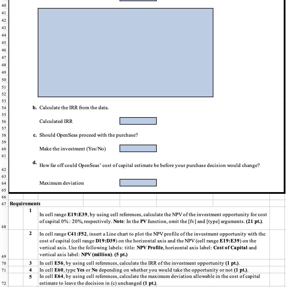 Open Seas, Inc., is evaluating the purchase of a new cruise ship.
