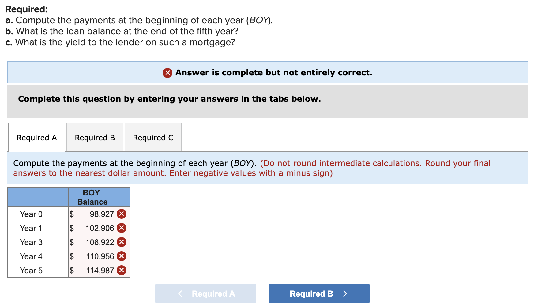 is made with the following terms: Amount = $95,100 Initial interest rate