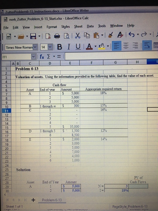  need help woth the excel sheet Zutter Problem6-13_Instructions.docx - LibreOffice Writer