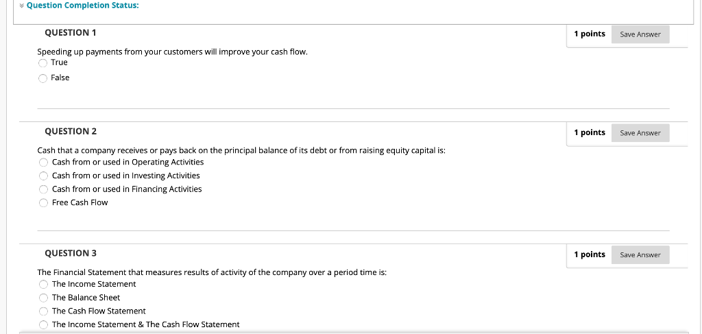  * Question Completion Status: QUESTION 1 1 points Save Answer Speeding