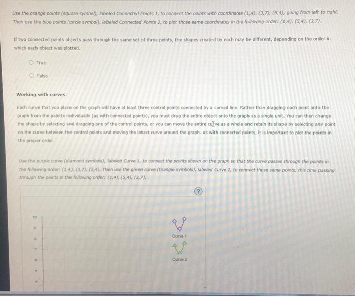manipulate or place on the graph has its own unique features as
