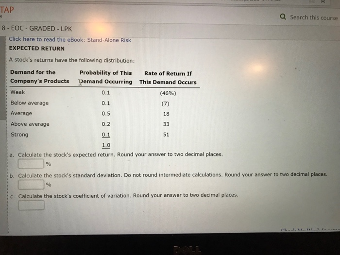  TAP Q Search this course 8 -EOC - GRADED - LPK