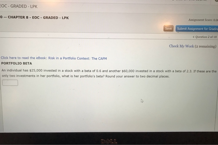 Click here to read the eBook: Stand-Alone Risk EXPECTED RETURN A stock's