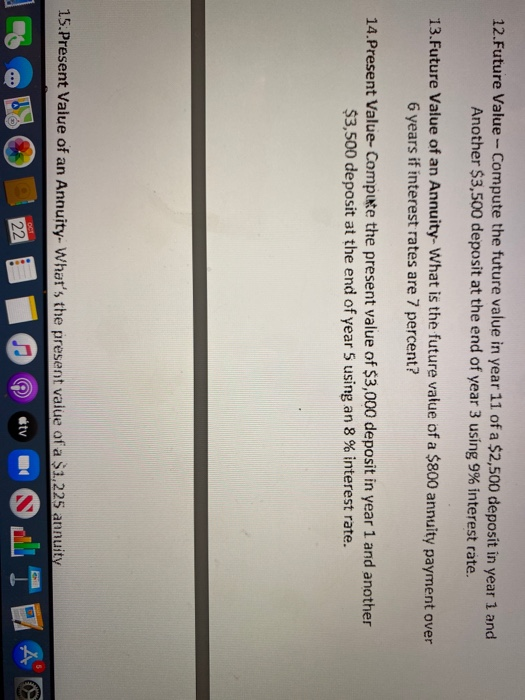  12.Future Value - Compute the future value in year 11 of