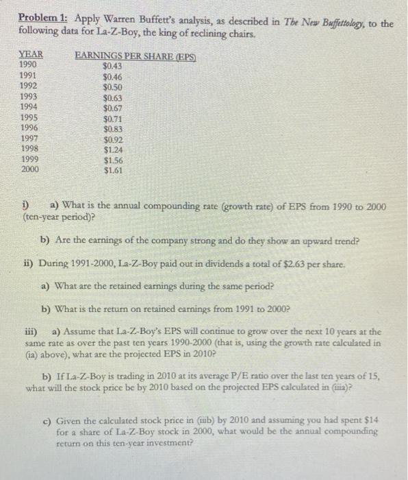  Financial Analysis02 (New Buffettology)Question help for homework and test practice!Show work