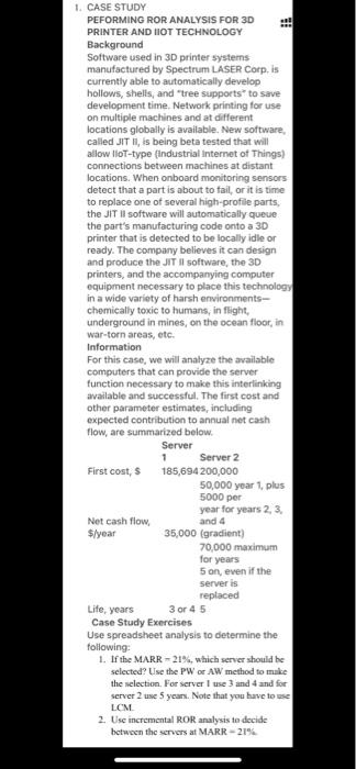  1. CASE STUDY PEFORMING ROR ANALYSIS FOR 3D PRINTER AND HIOT