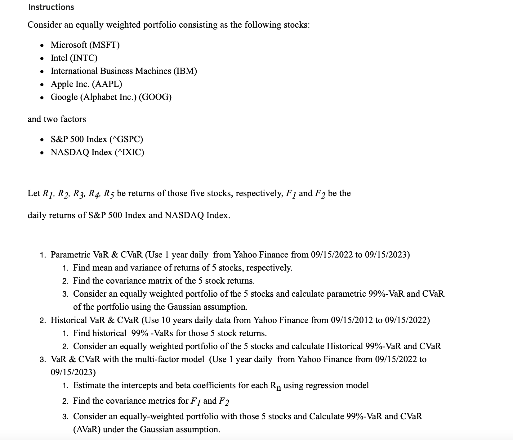  Instructions : ONLY DO 3.(DO ALL PARTS OF 3 after Finding