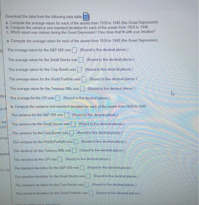 comer of the date table in order to copy its contents into