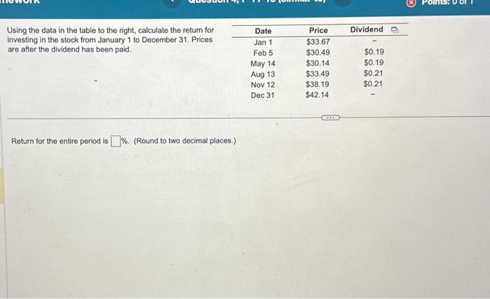 ASAP Using the data in the table to the right, calculate the