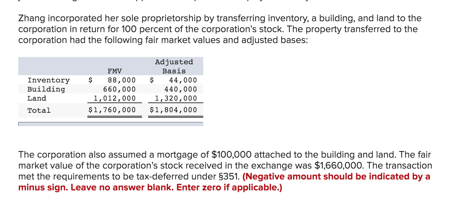 Please complete part e and g to the question. Assume the corporation