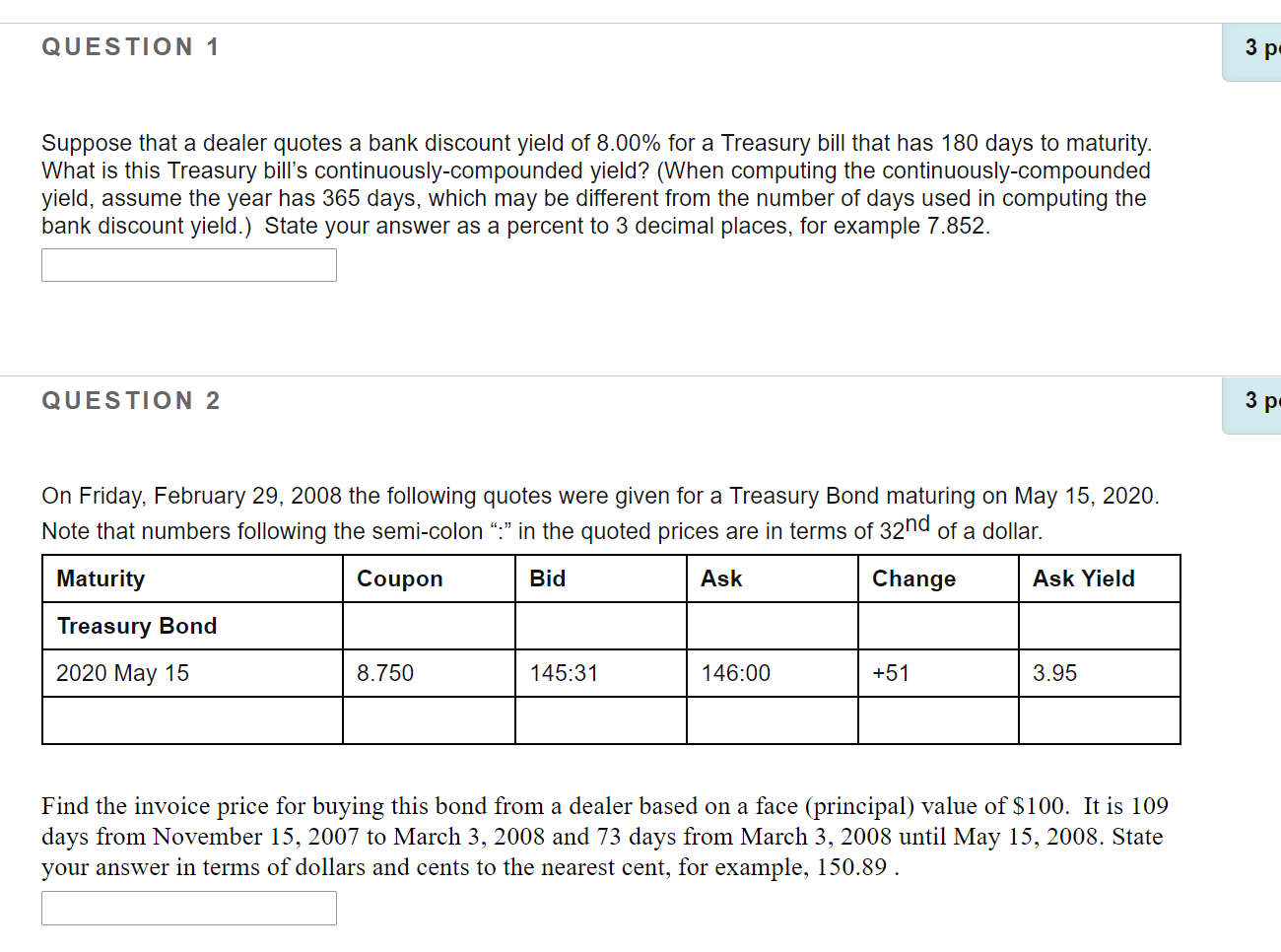 need detailed calculation QUESTION 1 3 p Suppose that a dealer quotes