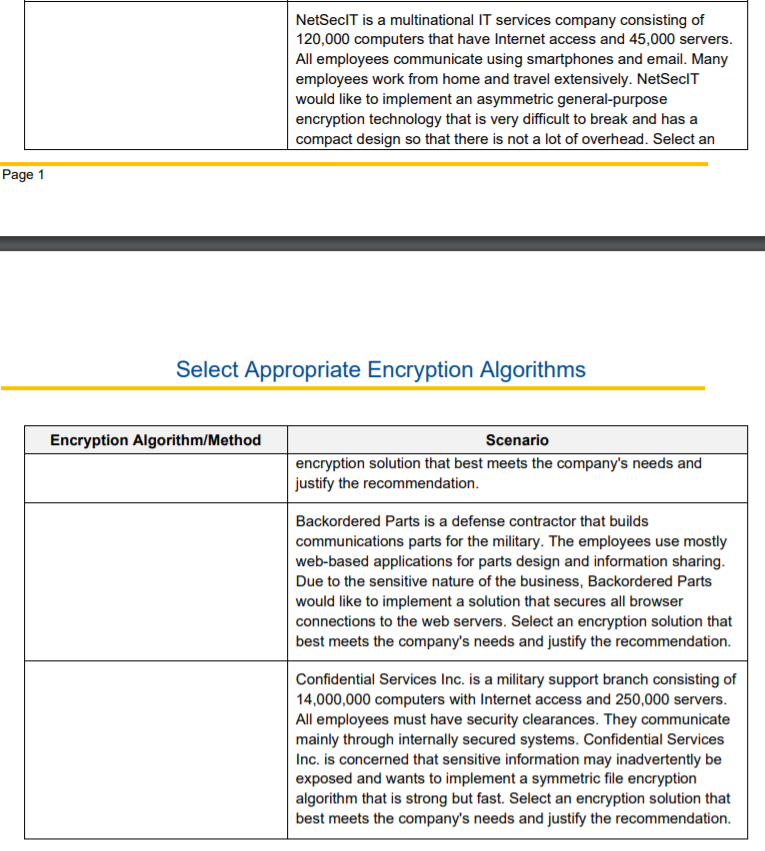 with the scenarios representing real-world business applications and requirements. You may use