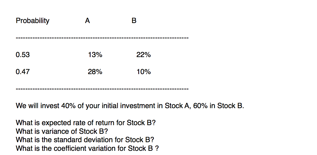  Probability A B 0.53 13% 22% 0.47 28% 10% We will