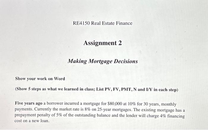 please do this assignment in the required format using the five steps