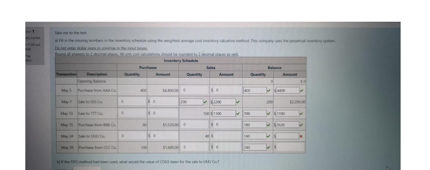  b) If the FFO method had been used, what would the