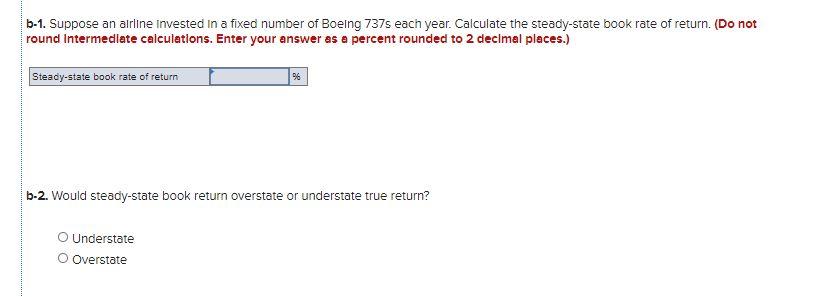 of a Boeing 737 has varled with its age and the cash