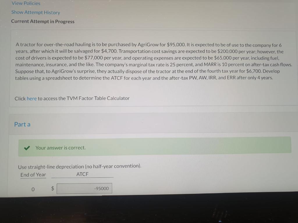  View Policies Show Attempt History Current Attempt in Progress A tractor