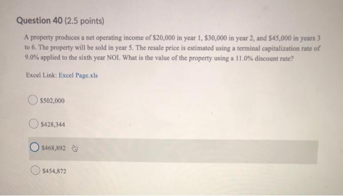 35 (2.5 points) You estimate that you can afford $1500 per month