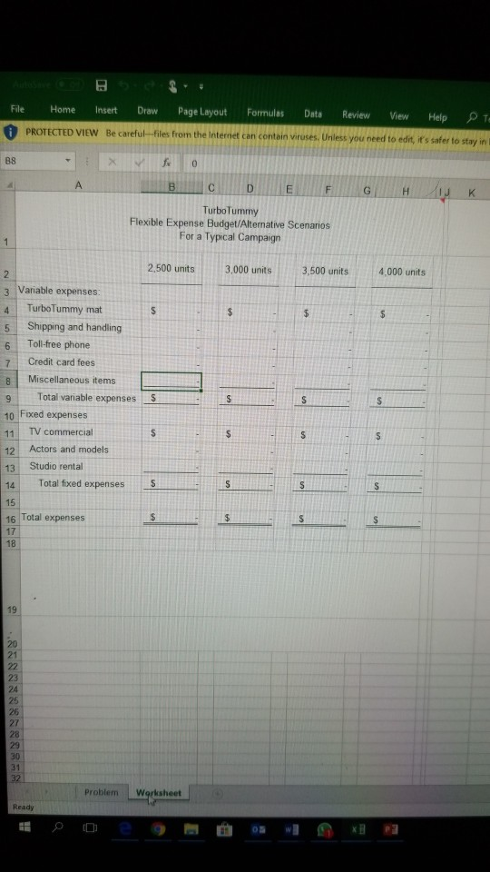 PROTECTED VIEW Be careful-files from the Internet can contain viruses. Unless you