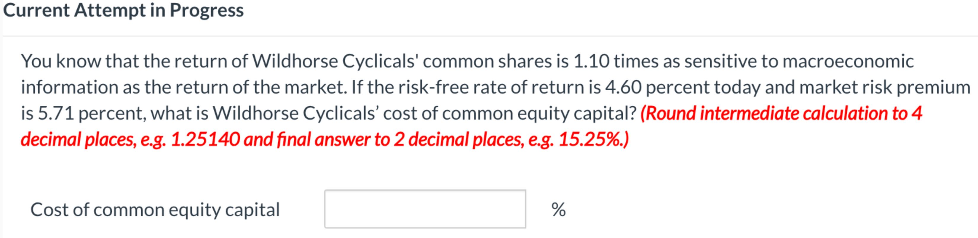  Current Attempt in Progress You know that the return of Wildhorse