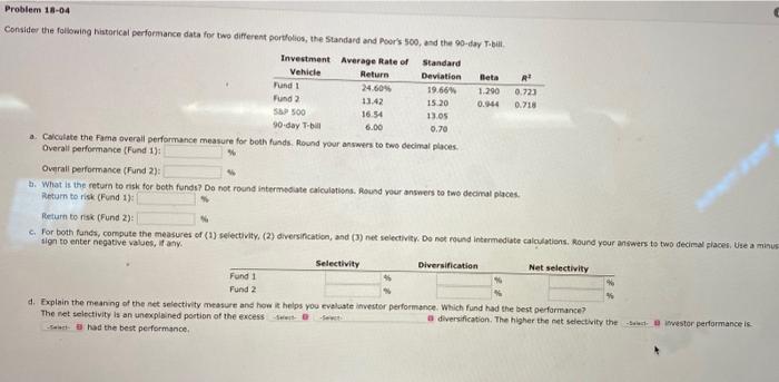 Standsrd and Poor's 500 , and the 90-day T.bil a. Caleulete the