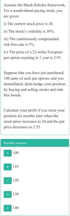 information about Y, a derivative on the stock: Jan 1, 2020 Jan