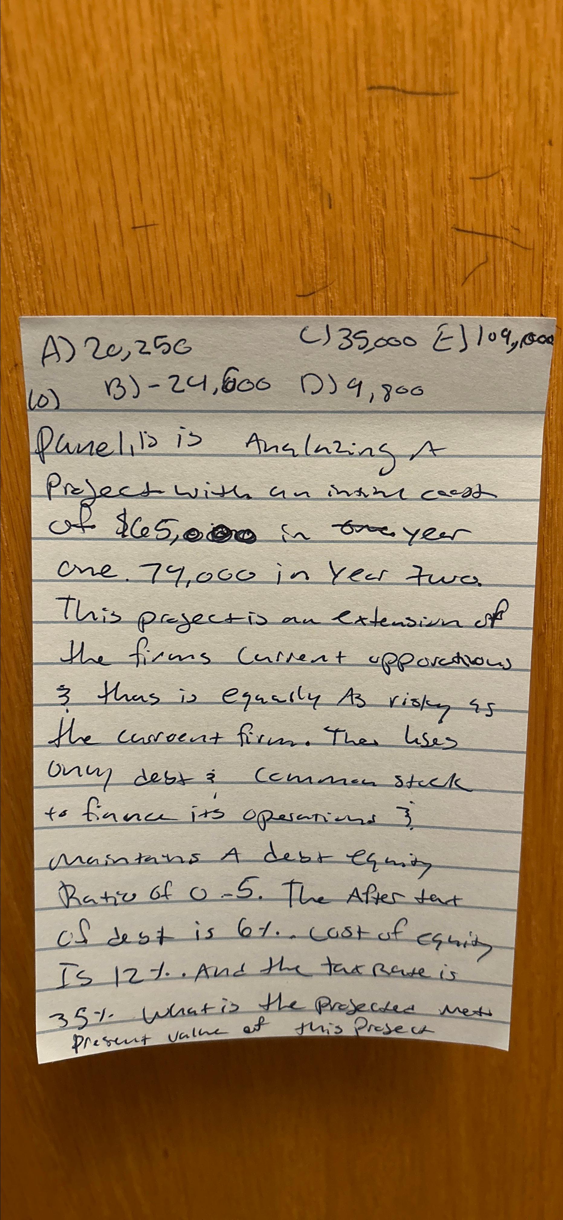  A)20,250 C)35,000 EJ 109,000 (0) B)-24,600 D)9,800 Panelils is Analaring A