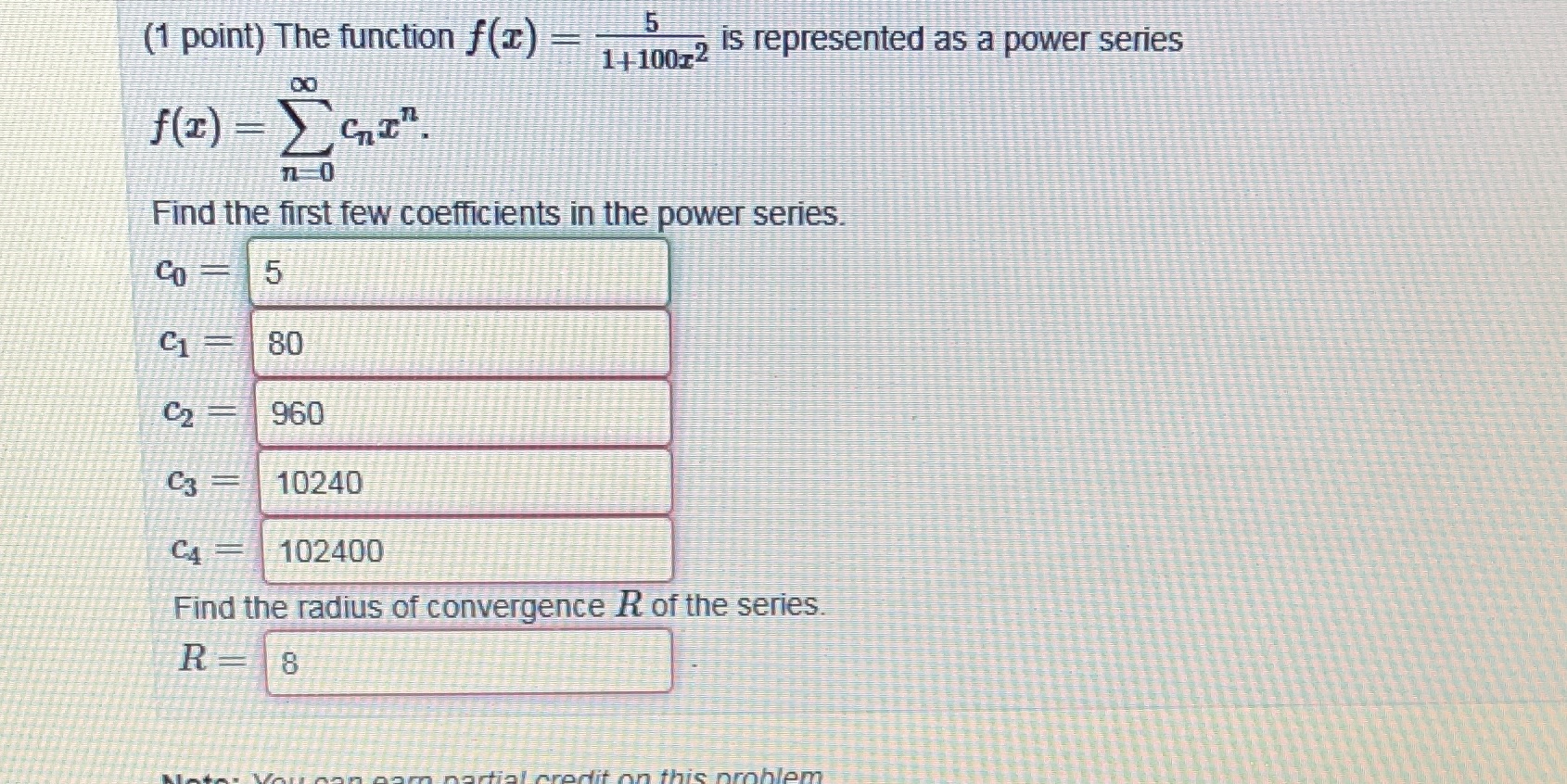 (1 point) The function f (I) 5 1 | 10012 is