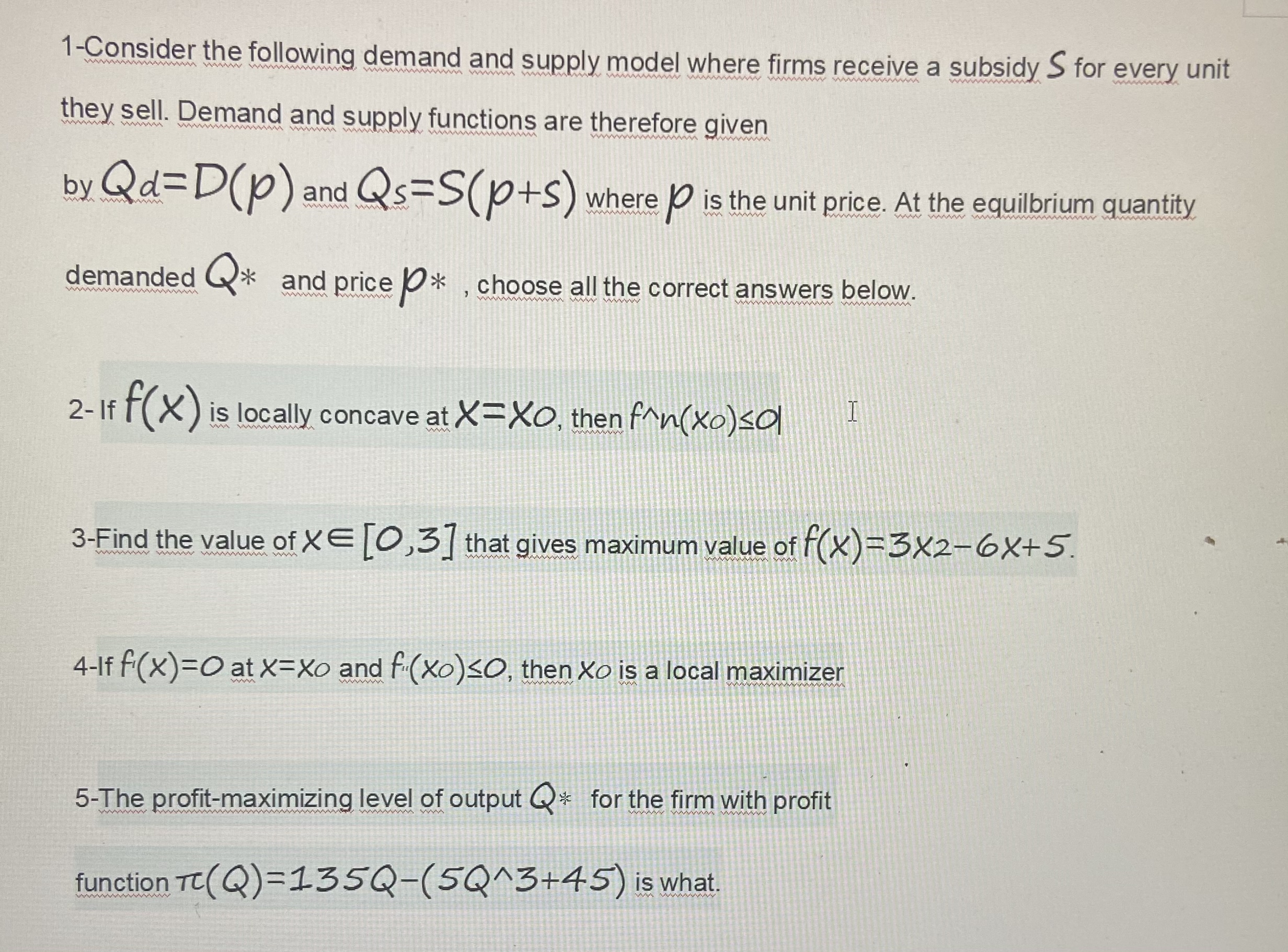 Hello, I would like the answer to this question please 1-Consider the