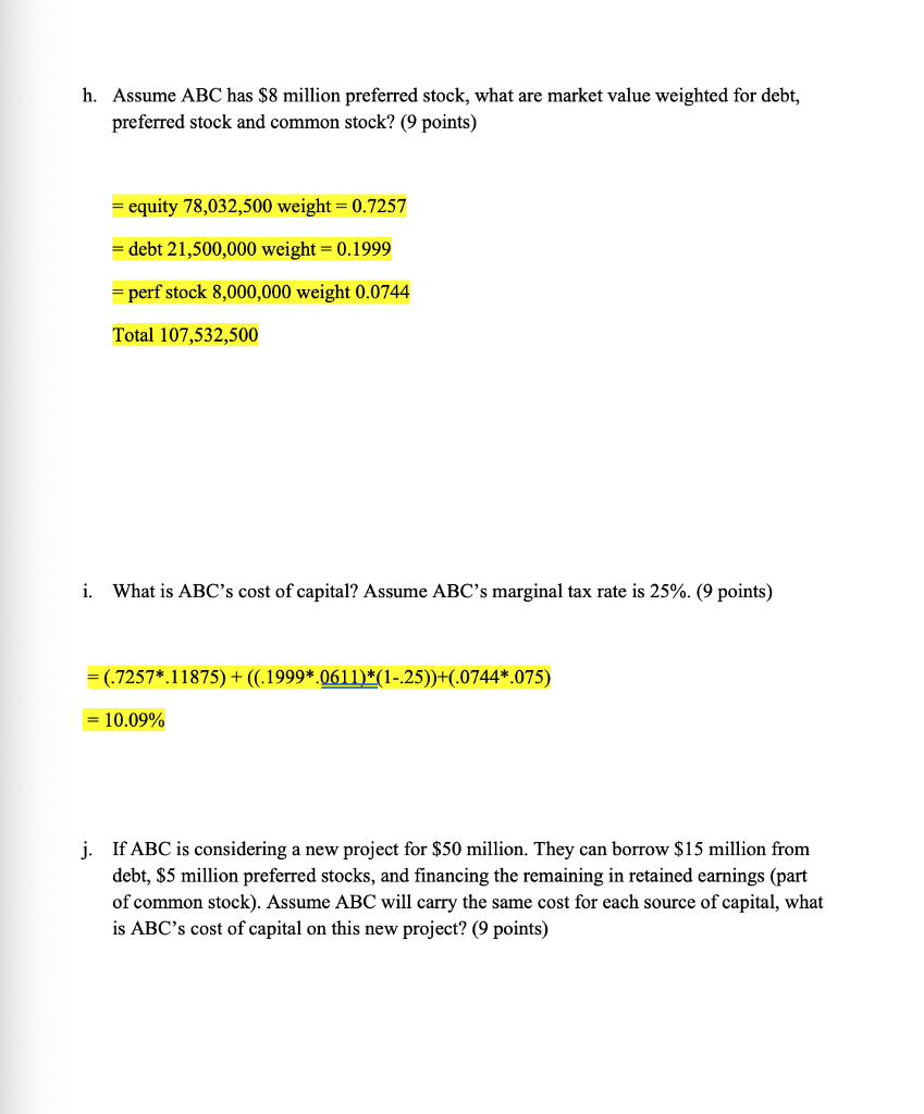 S1075. What is ABC's cost of debt? (8 points) a. -(rate(12*21 000*7%/2-1075,1000))*2