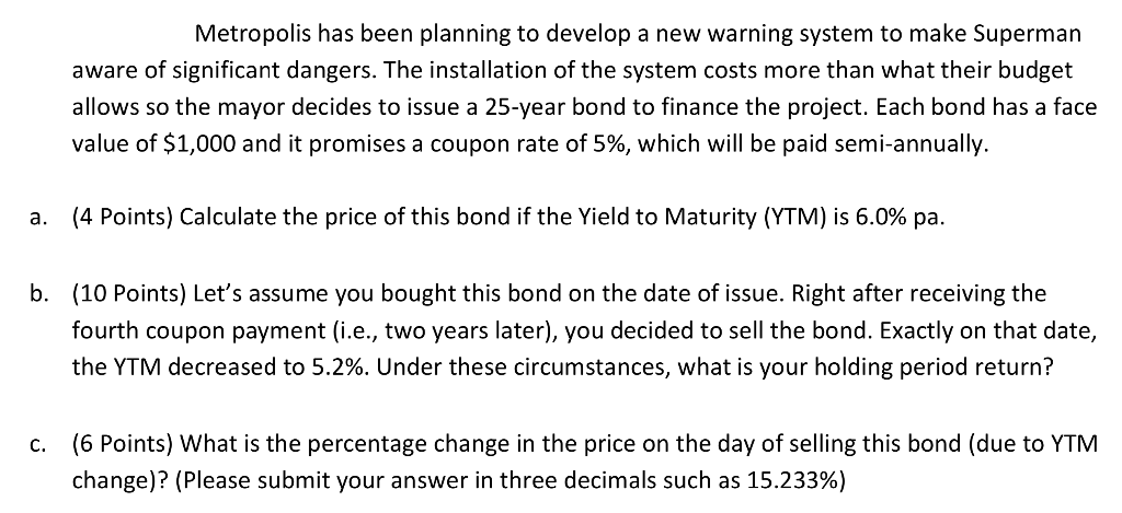 Metropolis has been planning to develop a new warning system to