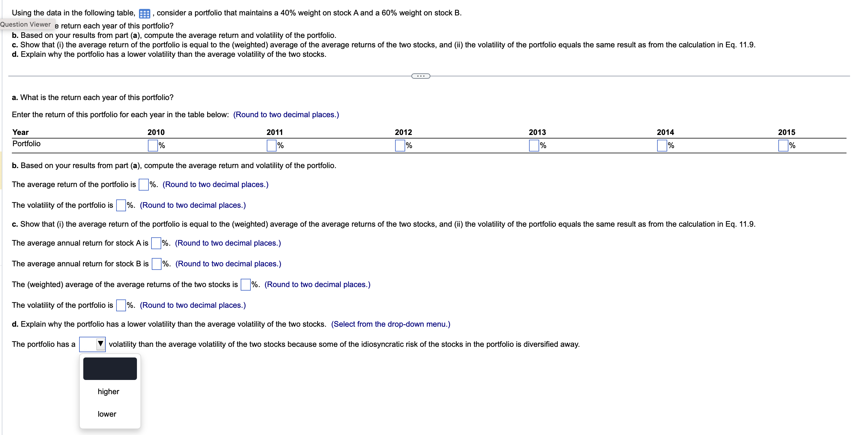 that maintains a 40% weight on stock A and a 60% weight