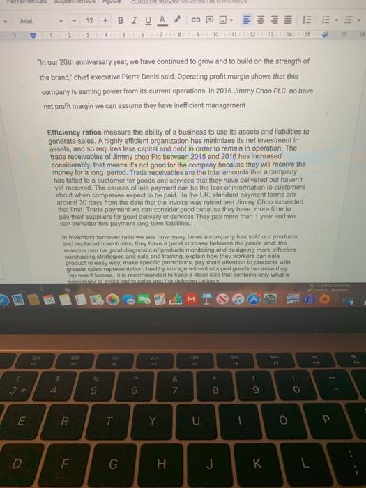 that the question for this work is : Prepare a report for