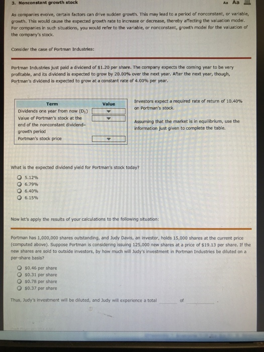  Please post with answer explanations for each thank you 3. Nonconstant