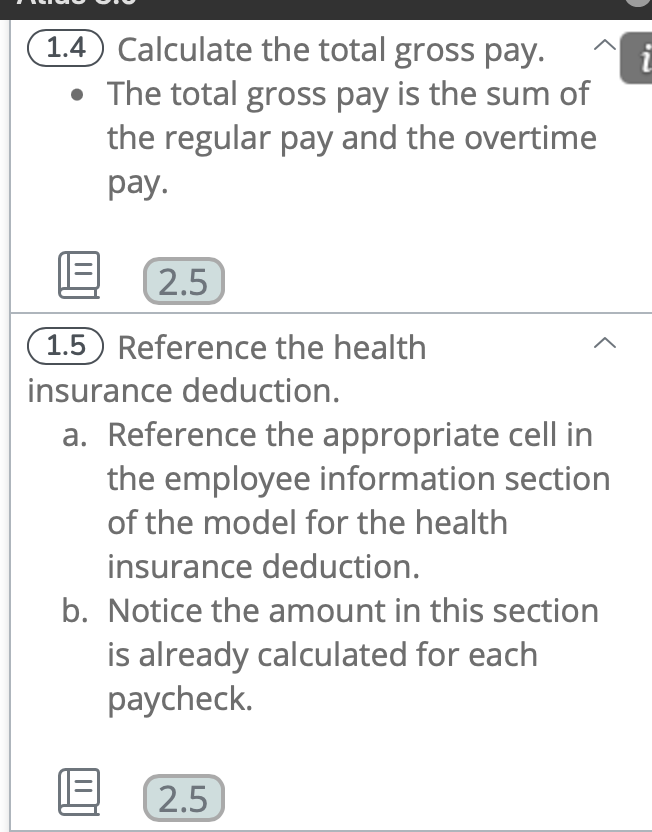 in the employee information section of the model. b. Notice that the