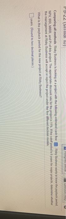  P9-22 (Sidi ) Meu cu LI Comparing all methods. Risky Business