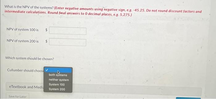 projected energy savings are given in the following table. The firm uses