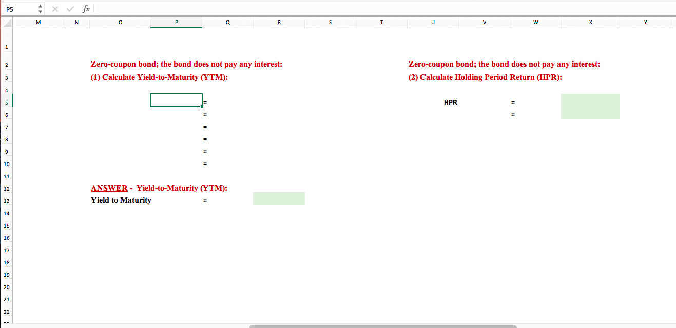 highlight your answers P5 X fx A B D E F G