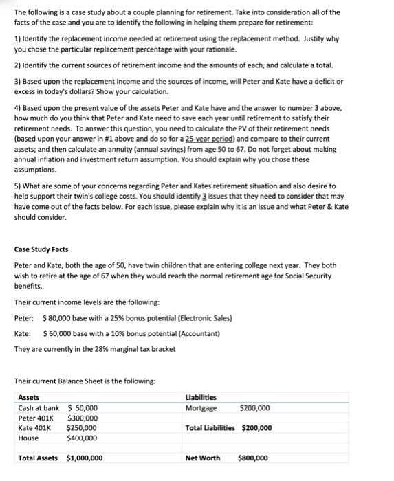  Please help with this case study, this is the information below