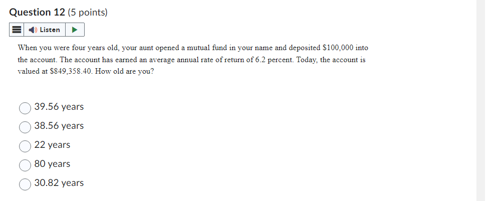 When you were four years old, your aunt opened a mutual