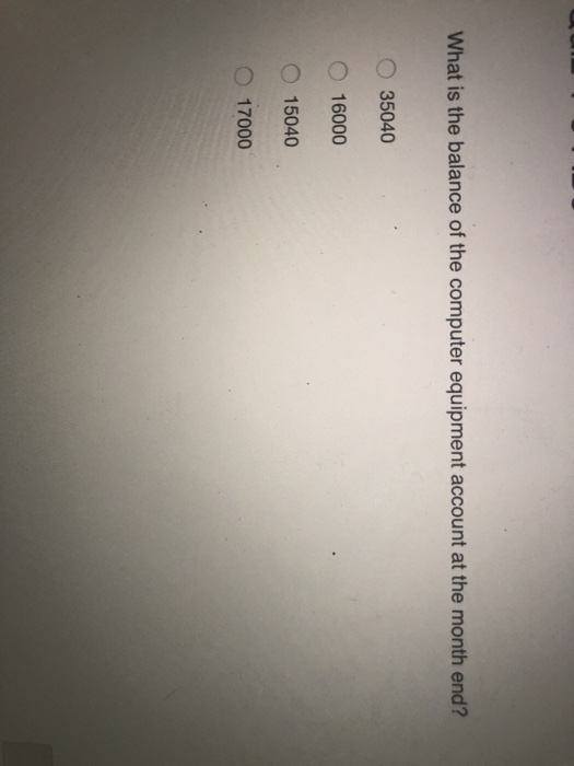 of Oct. 31, 2017. The initial chart of accounts for the accounting