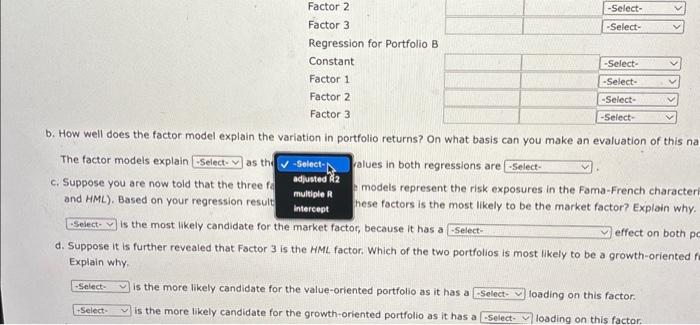 and B) and three different common risk factors (1,2, and 3), (Note: